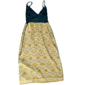 Women 6 Anthropologie Edme & Esyllte Cuernavaca Tile Maxi Dress Silk Spaghetti